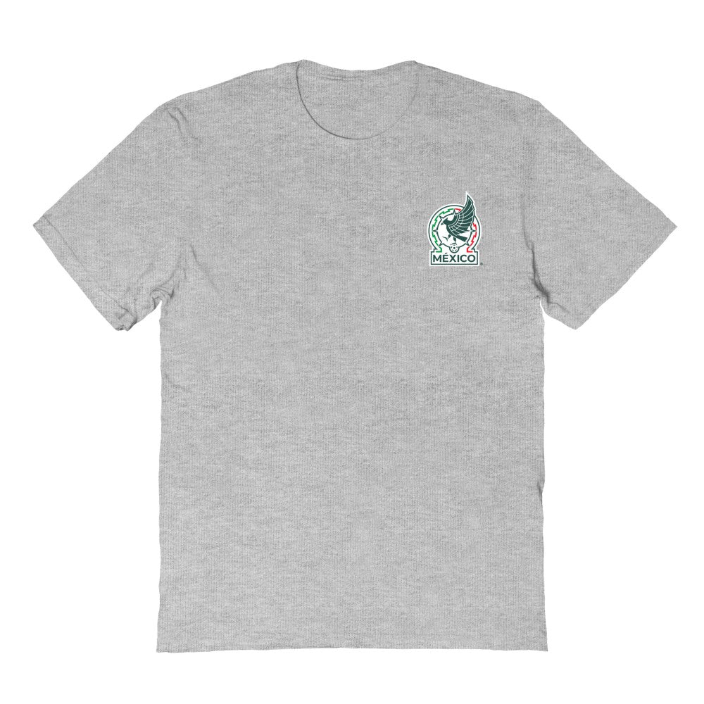 Mexico National Team Vive La Fete Women's Impressions Artwork T-Shirt Heather Gray
