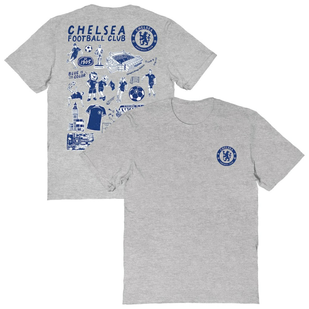 Chelsea Vive La Fete Women's Impressions Artwork T-Shirt Heather Gray