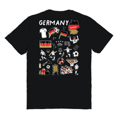 Germany National Team Vive La Fete Women's Impressions Artwork T-Shirt Black