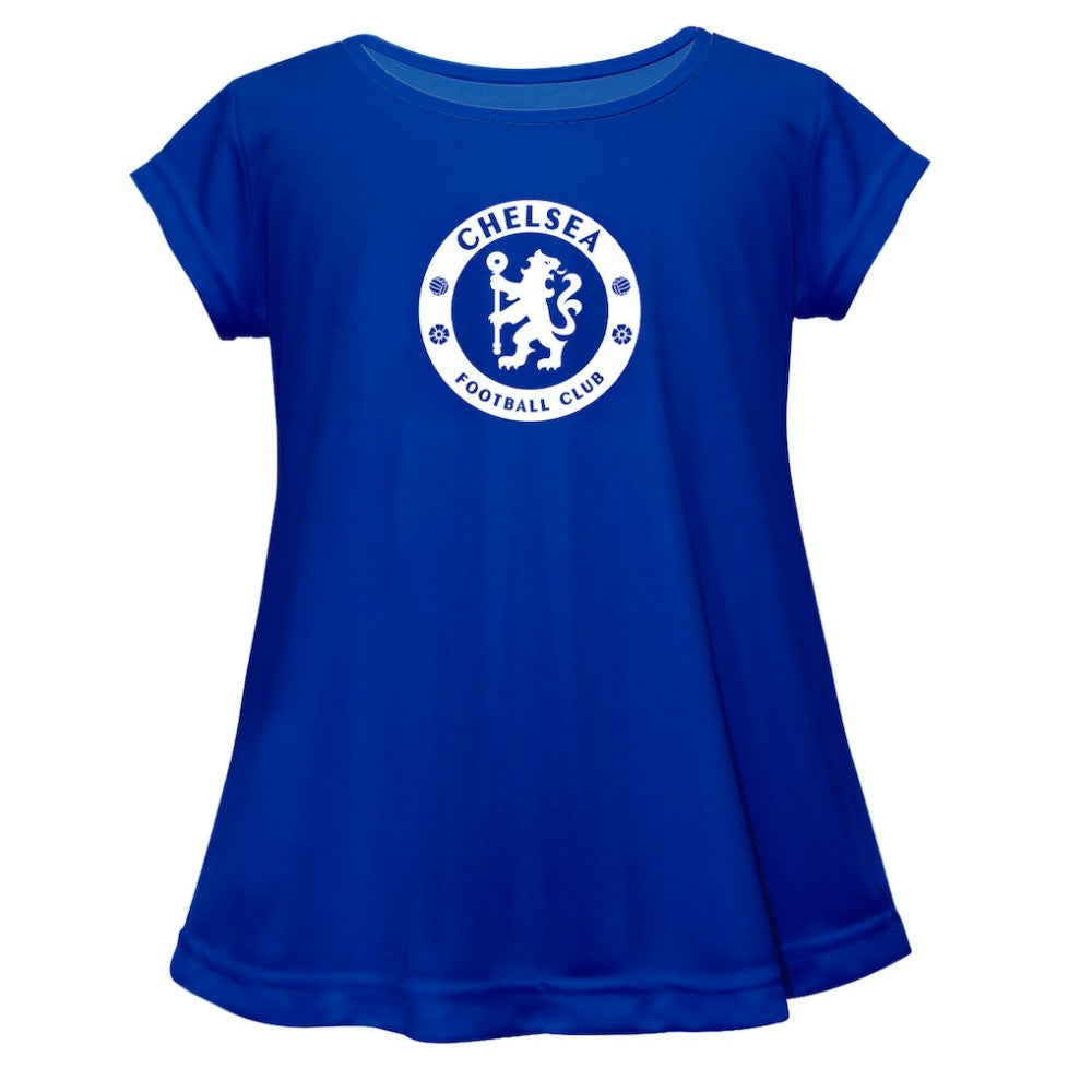 Chelsea Vive La Fete Girls Youth Color Badge A-Line Top Blue