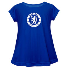 Chelsea Vive La Fete Girls Youth Color Badge A-Line Top Blue