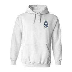 Real Madrid Vive La Fete Women's Color Badge Pullover Hoodie White