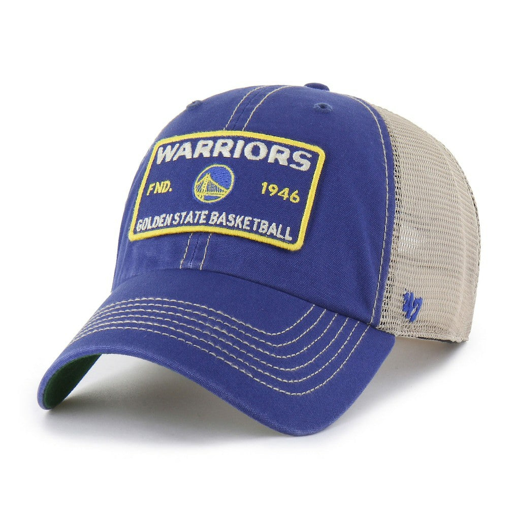 47 brand Golden State Warriors '47 Wabash Patch Clean Up Adjustable Hat Royal/Tan