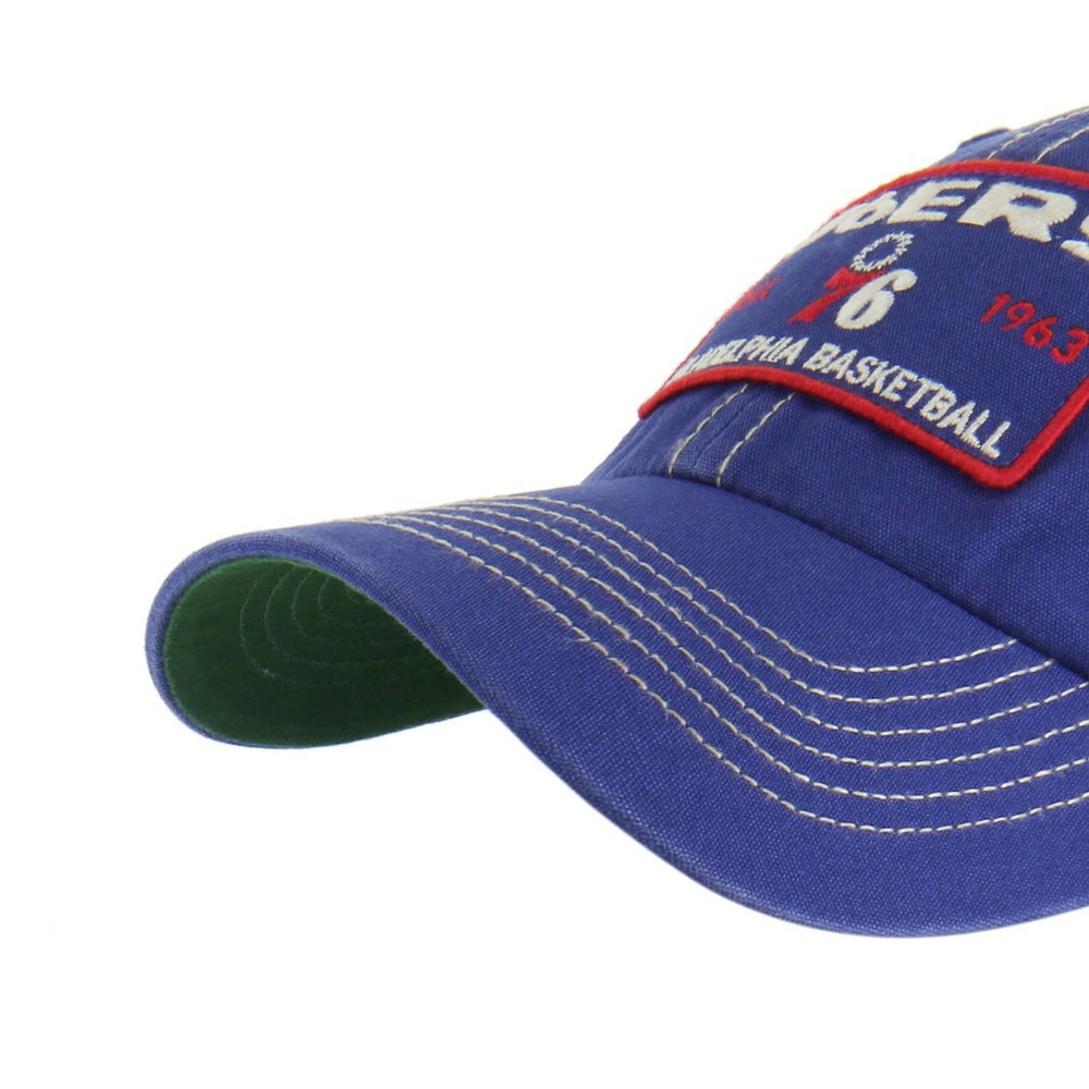 47 brand Philadelphia 76ers '47 Wabash Patch Clean Up Adjustable Hat Royal/Tan