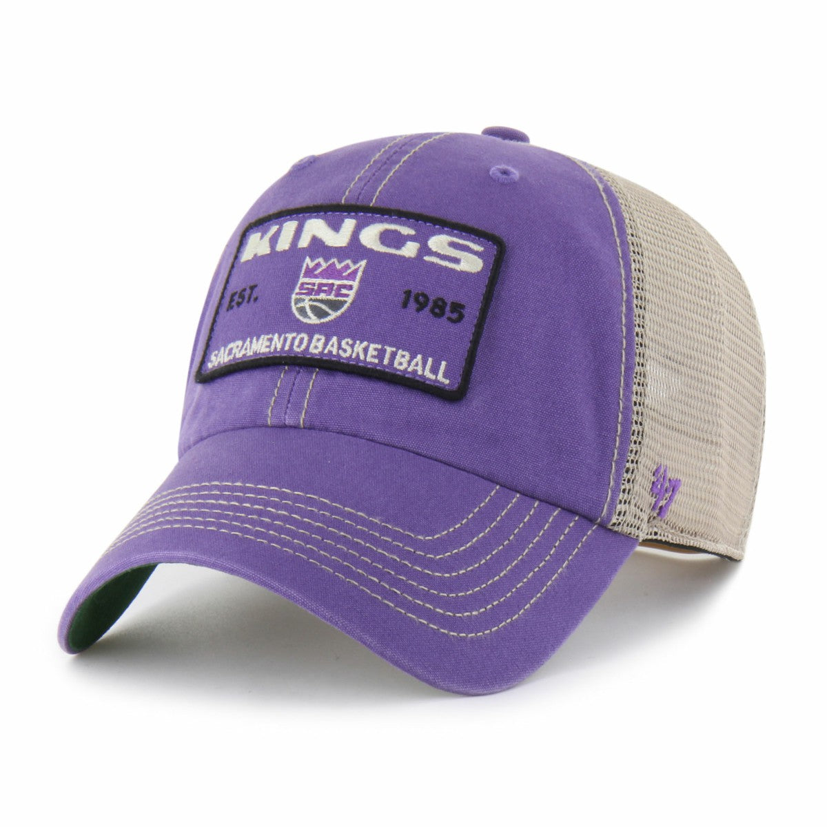 47 brand Sacramento Kings '47 Wabash Patch Clean Up Adjustable Hat Purple/Tan