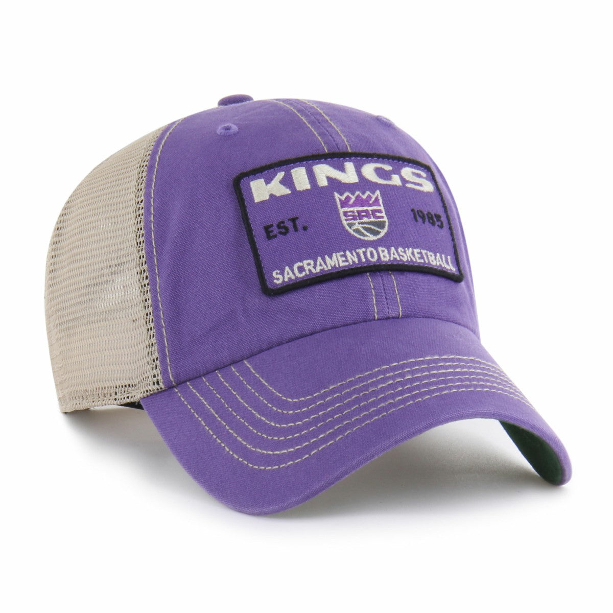 47 brand Sacramento Kings '47 Wabash Patch Clean Up Adjustable Hat Purple/Tan