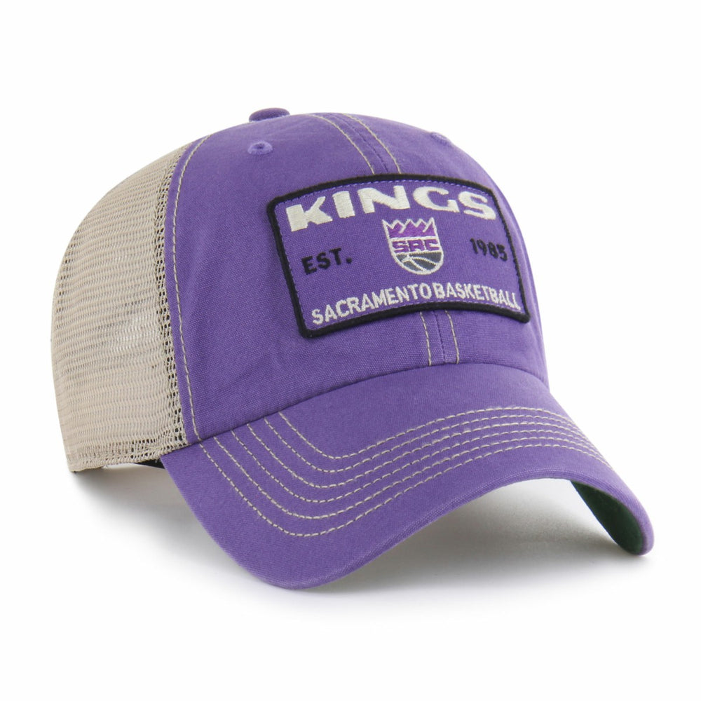 47 brand Sacramento Kings '47 Wabash Patch Clean Up Adjustable Hat Purple/Tan