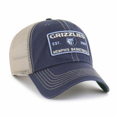 47 brand Memphis Grizzlies '47 Wabash Patch Clean Up Adjustable Hat Navy/Tan
