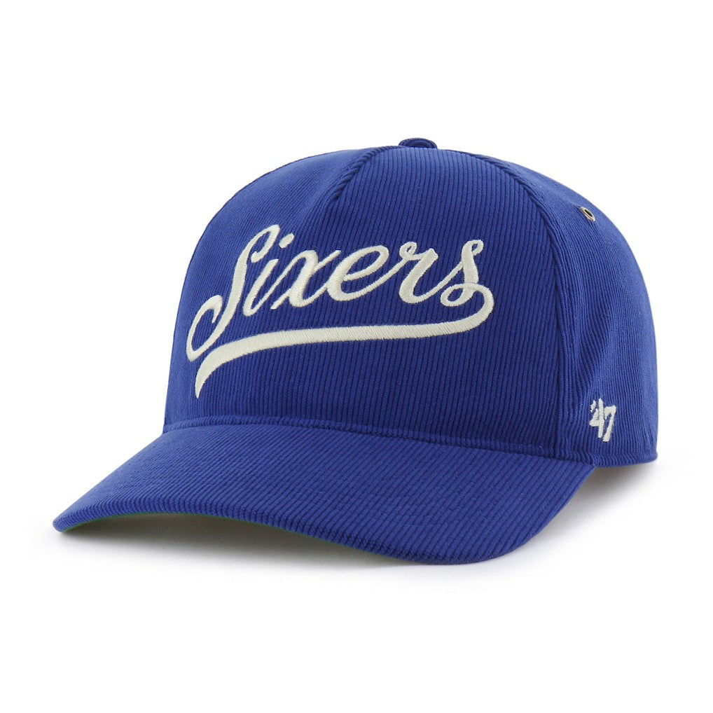 47 brand Philadelphia 76ers '47 Golden Age Relaxed Corduroy Hitch Adjustable Hat Royal