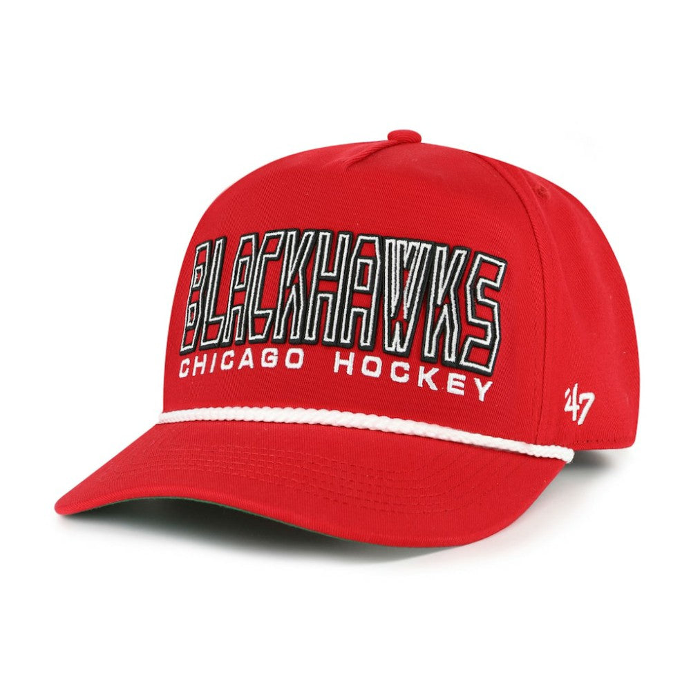Chicago Blackhawks '47 Byline Hitch Adjustable Hat - Red | 47 brand Lifestyle