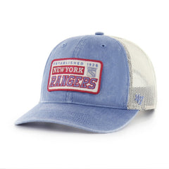 New York Rangers '47 Canteen Pigment Dyed Patch Trucker Adjustable Hat - Blue | 47 brand online