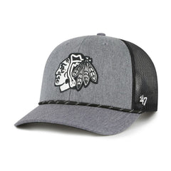 Chicago Blackhawks '47 Carbon Rope Trucker Adjustable Hat - Gray | 47 brand discount