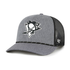 Pittsburgh Penguins '47 Carbon Rope Trucker Adjustable Hat - Gray | 47 brand discount