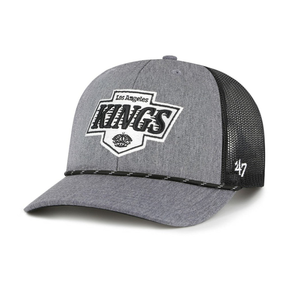 Los Angeles Kings '47 Carbon Rope Trucker Adjustable Hat - Gray | 47 brand near me