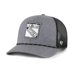 New York Rangers '47 Carbon Rope Trucker Adjustable Hat - Gray | 47 brand discount