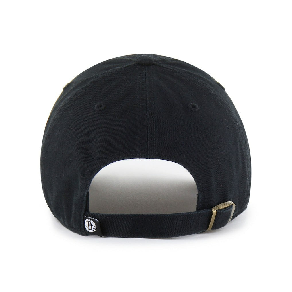 47 brand Brooklyn Nets '47 Core Logo Clean Up Adjustable Hat Black
