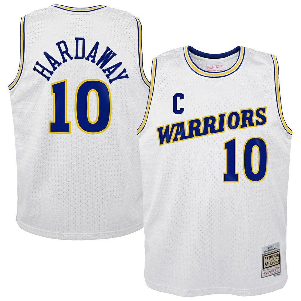 Mitchell & Ness Tim Hardaway Golden State Warriors Youth 1990-91 Hardwood Classics Swingman Throwback Home Jersey White