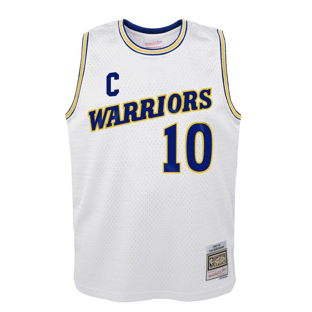 Mitchell & Ness Tim Hardaway Golden State Warriors Youth 1990-91 Hardwood Classics Swingman Throwback Home Jersey White