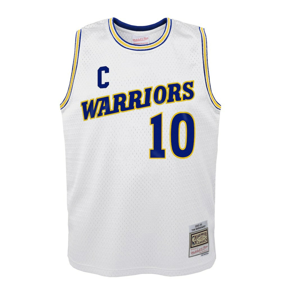 Mitchell & Ness Tim Hardaway Golden State Warriors Youth 1990-91 Hardwood Classics Swingman Throwback Home Jersey White