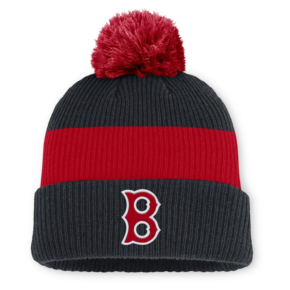Boston Red Sox Nike Cooperstown Collection Peak Standard Cuffed Knit Hat with Pom Online