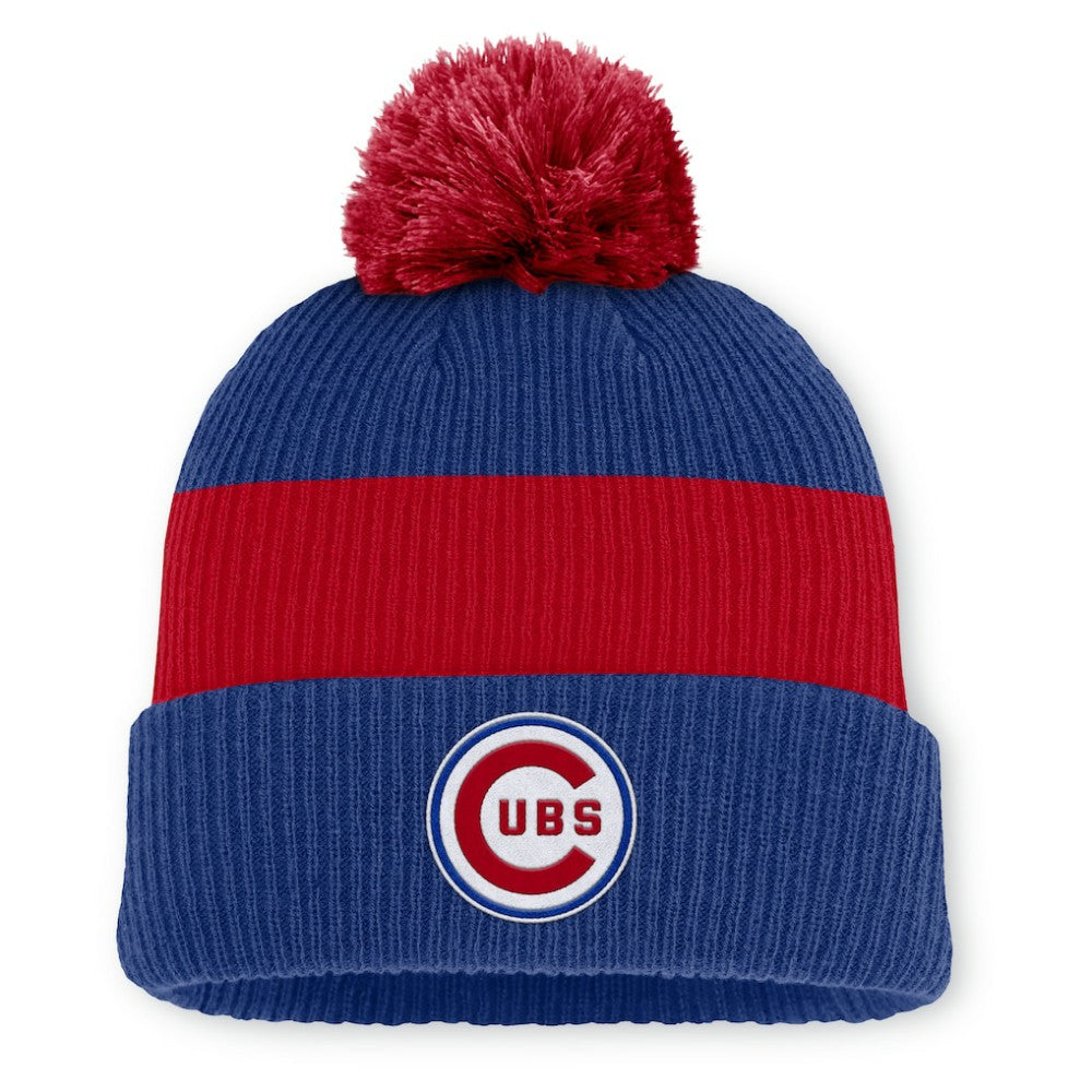 Chicago Cubs Nike Cooperstown Collection Peak Standard Cuffed Knit Hat with Pom Outlet