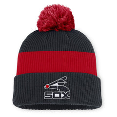 Chicago White Sox Nike Cooperstown Collection Peak Standard Cuffed Knit Hat with Pom Outlet