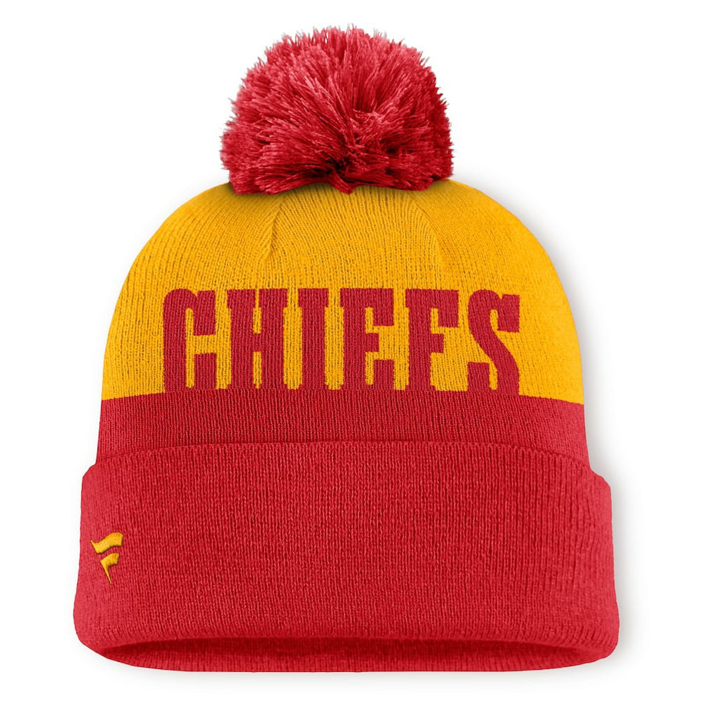 Kansas City Chiefs Punter Cuffed Knit Hat with Pom - Red - Fanatics