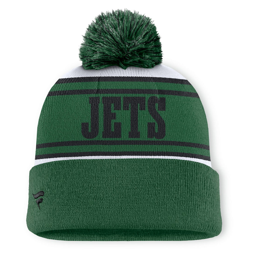 New York Jets Center Cuffed Knit Hat with Pom - Green - Fanatics