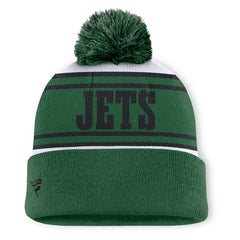 New York Jets Center Cuffed Knit Hat with Pom - Green - Fanatics