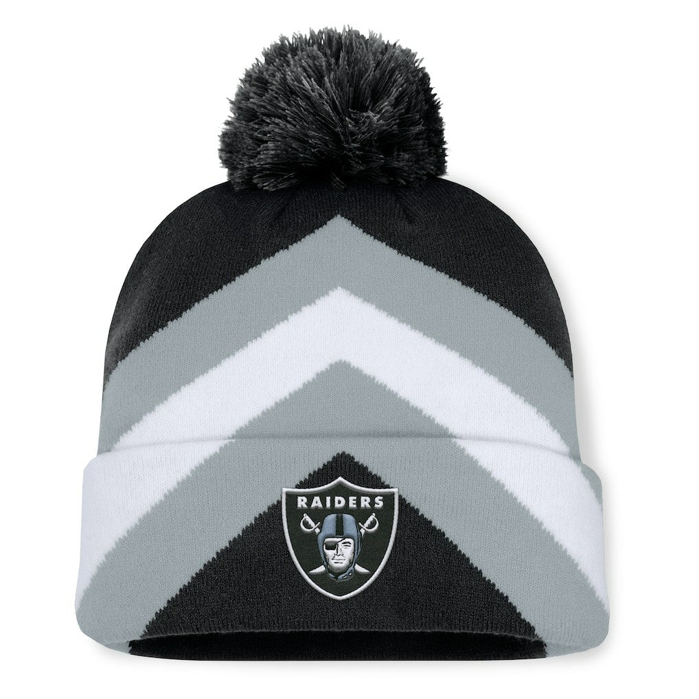 Las Vegas Raiders Women's Cornerback Cuffed Knit Hat with Pom - Black - Fanatics