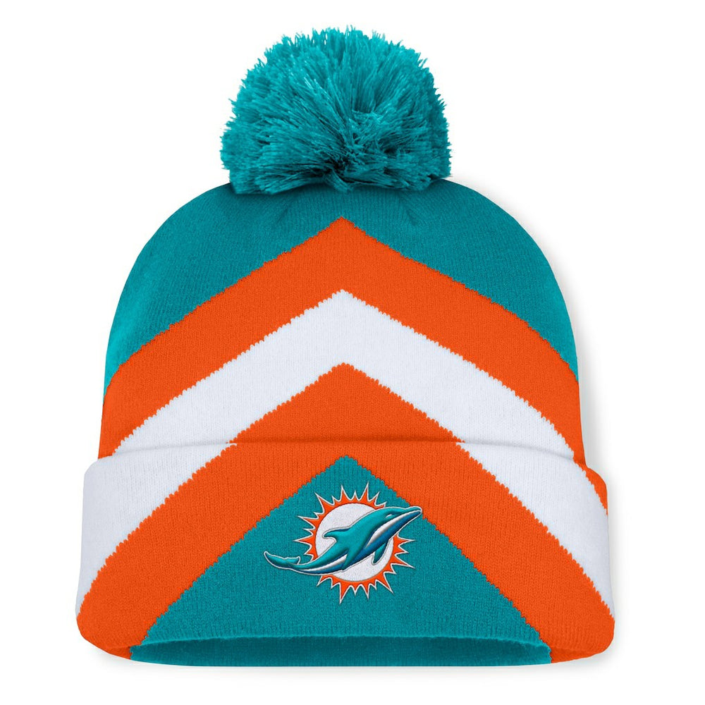 Miami Dolphins Women's Cornerback Cuffed Knit Hat with Pom - Aqua - Fanatics