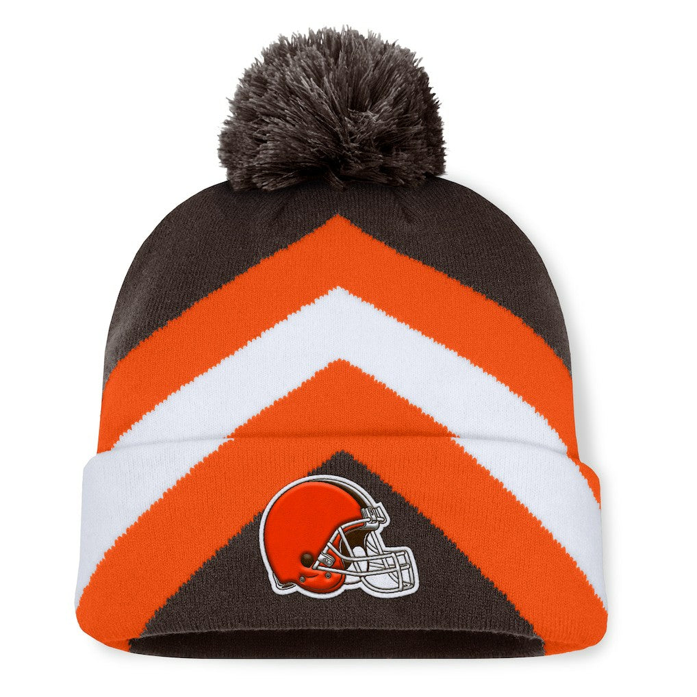 Cleveland Browns Women's Cornerback Cuffed Knit Hat with Pom - Brown - Fanatics