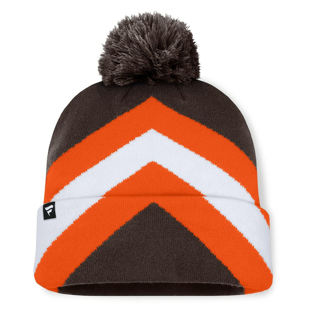 Cleveland Browns Women's Cornerback Cuffed Knit Hat with Pom - Brown - Fanatics
