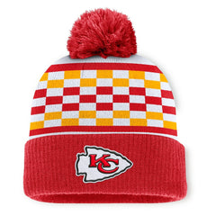 Kansas City Chiefs Women's End Zone Cuffed Knit Hat with Pom - Red - Fanatics