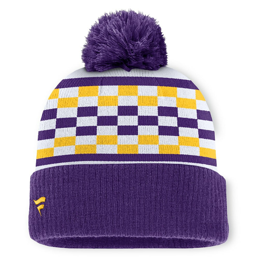 Minnesota Vikings Women's End Zone Cuffed Knit Hat with Pom - Purple - Fanatics