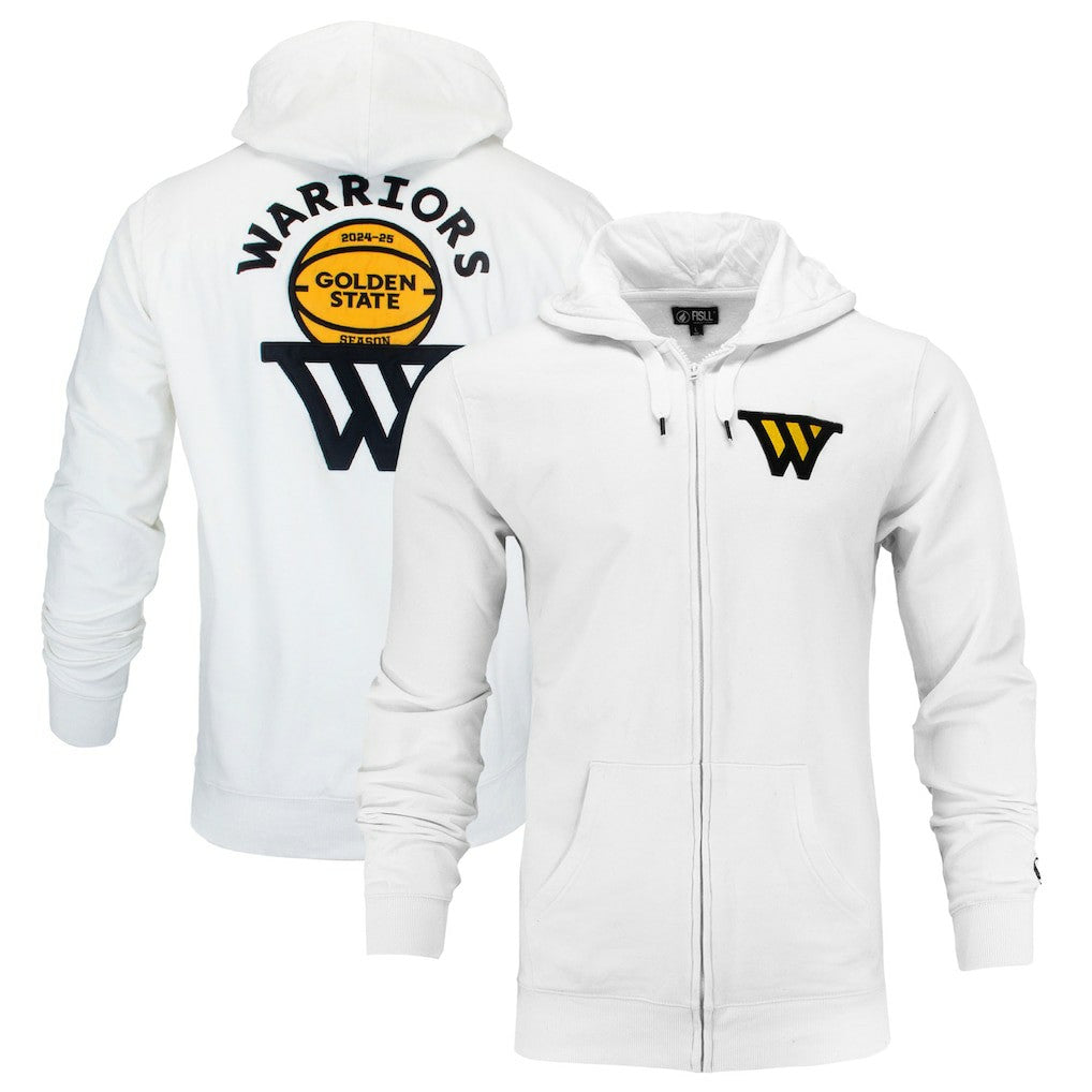 Golden State Warriors FISLL x Benny Gold Unisex Association Edition Full-Zip Hoodie White
