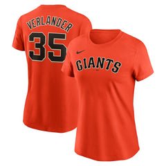 Justin Verlander San Francisco Giants Nike Women's Cooperstown Collection Fuse Name & Number T-Shirt Outlet
