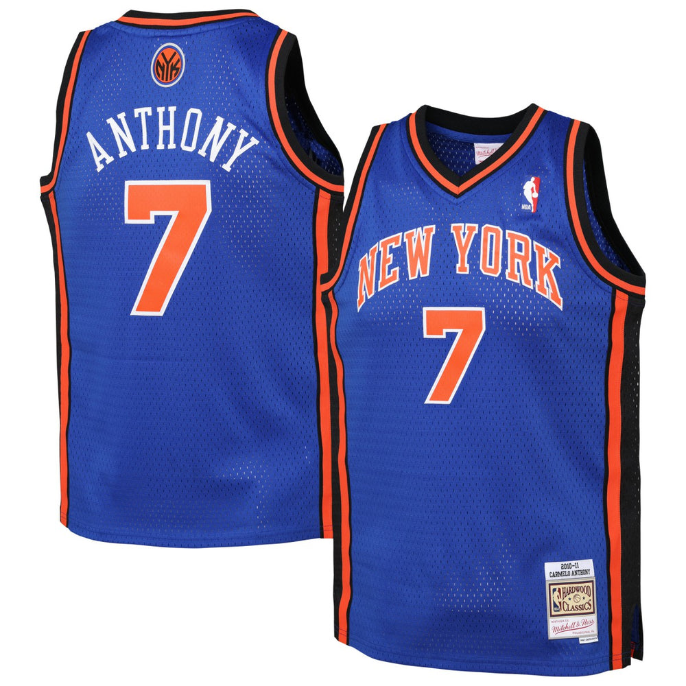 Mitchell & Ness Carmelo Anthony New York Knicks Youth 2010/11 Hardwood Classics Swingman Jersey Blue