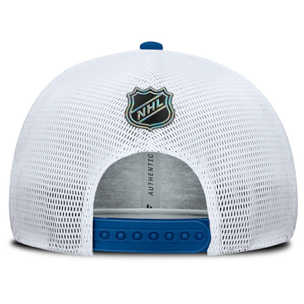 New York Rangers Fanatics Centennial Authentic Pro Structured Trucker Adjustable Hat - Blue/White | Fanatics near me