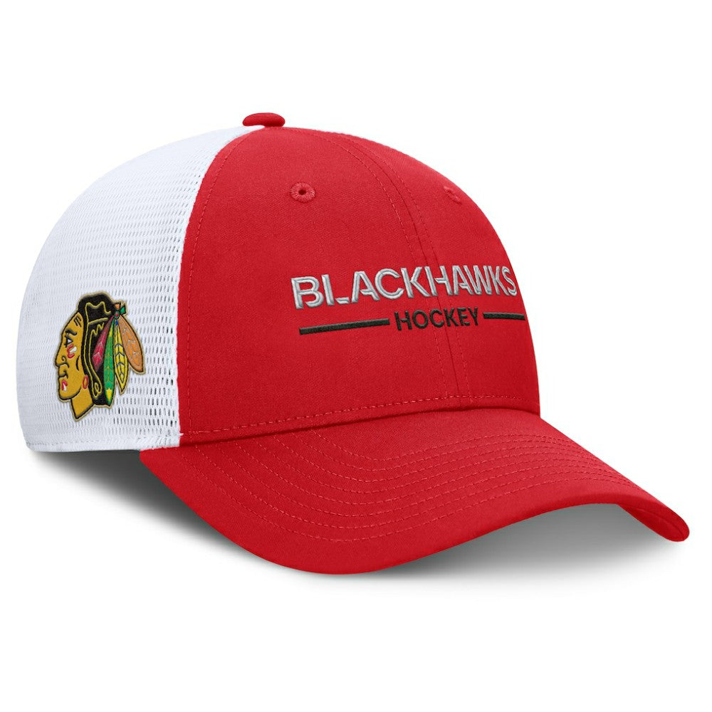Chicago Blackhawks Fanatics Centennial Adjustable Trucker Hat - Red/White | Fanatics discount