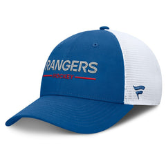 New York Rangers Fanatics Centennial Authentic Pro Structured Trucker Adjustable Hat - Blue/White | Fanatics online