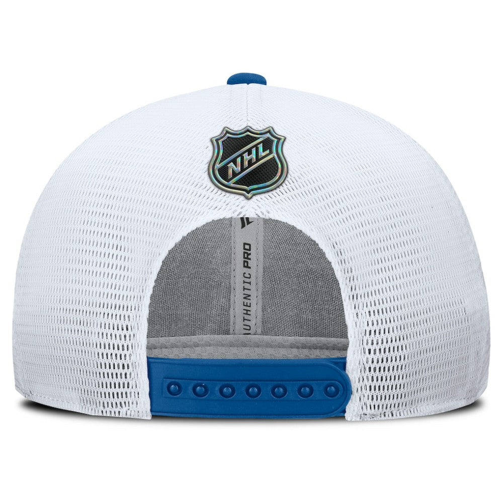 New York Rangers Fanatics Centennial Authentic Pro Structured Trucker Adjustable Hat - Blue/White | Fanatics online