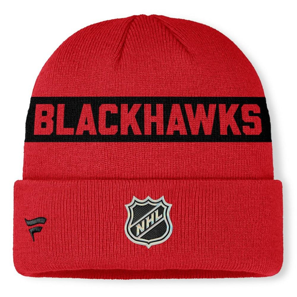 Chicago Blackhawks Fanatics Centennial Cuffed Knit Hat - Red | Fanatics Lifestyle