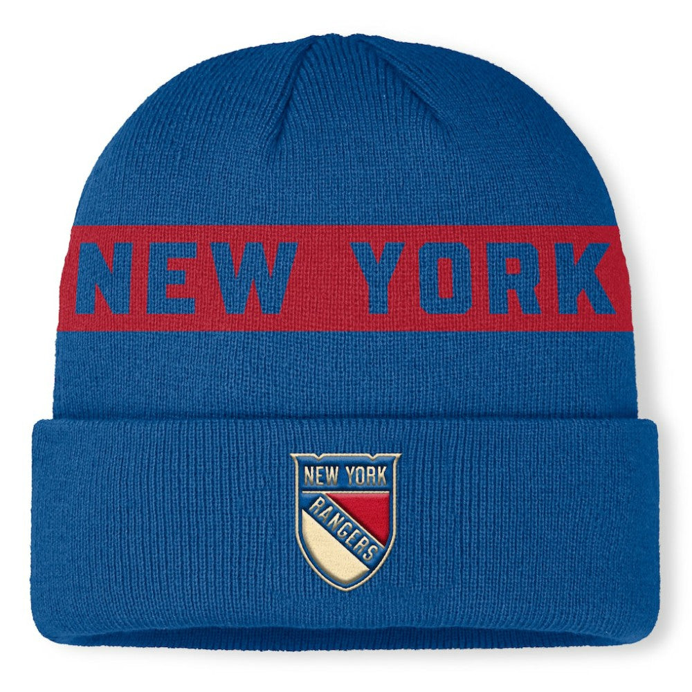 New York Rangers Fanatics Centennial Authentic Pro Cuffed Knit Hat - Blue | Fanatics discount