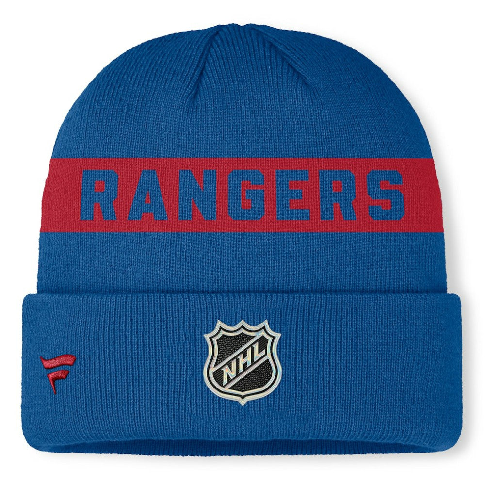 New York Rangers Fanatics Centennial Authentic Pro Cuffed Knit Hat - Blue | Fanatics discount