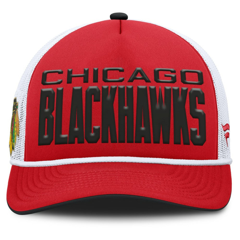 Chicago Blackhawks Fanatics Centennial Foam Front Adjustable Trucker Hat - Red/White | Fanatics discount