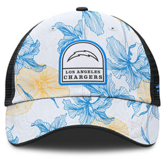 Los Angeles Chargers Tropical Adjustable Trucker Hat - White/Black - Fanatics