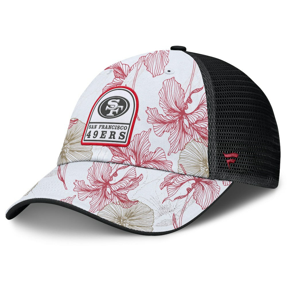 San Francisco 49ers Tropical Adjustable Trucker Hat - White/Black - Fanatics