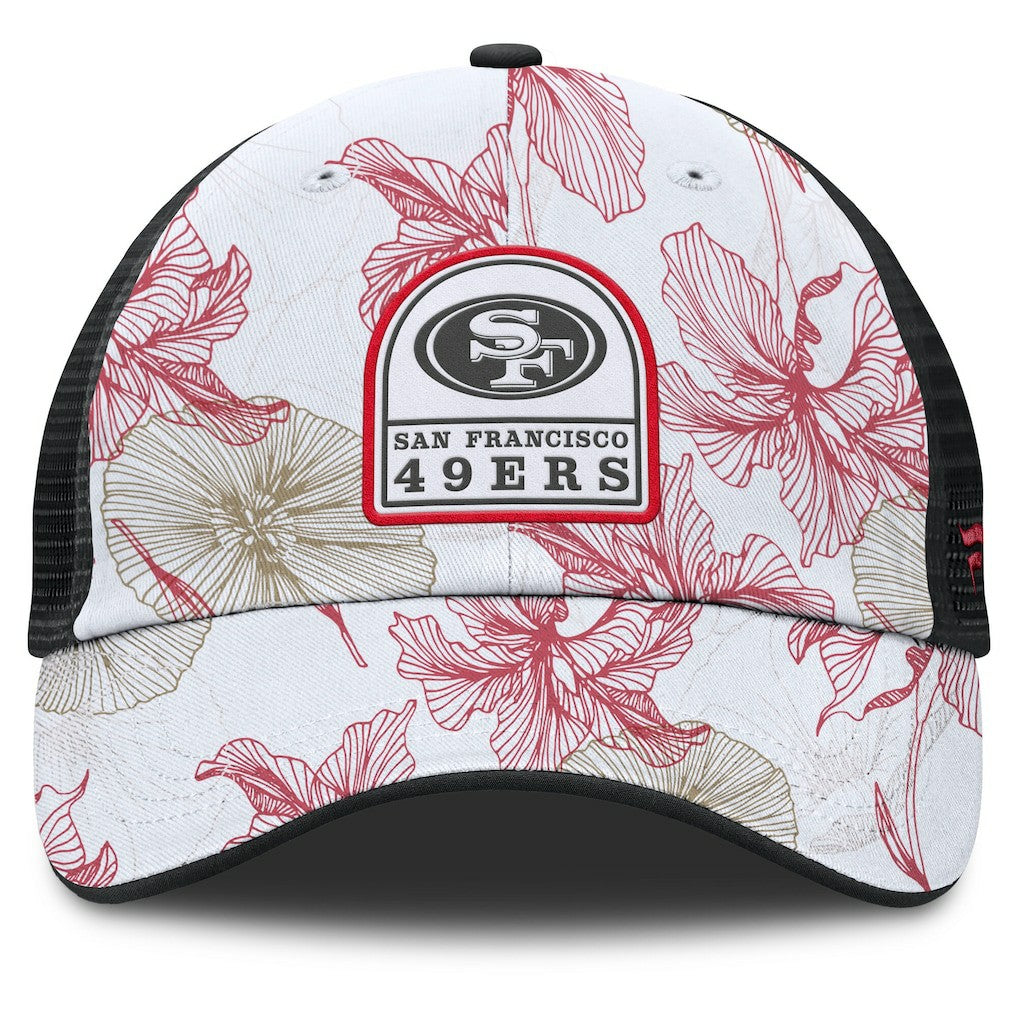 San Francisco 49ers Tropical Adjustable Trucker Hat - White/Black - Fanatics