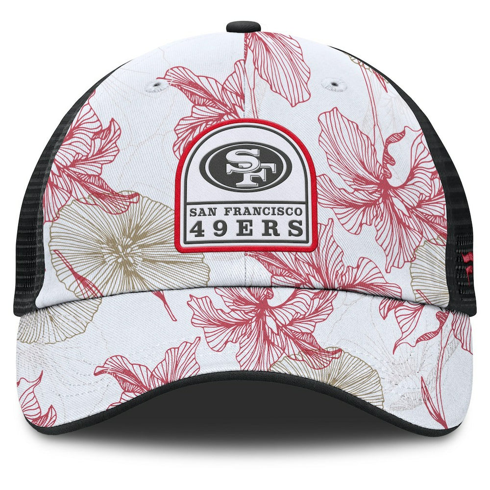 San Francisco 49ers Tropical Adjustable Trucker Hat - White/Black - Fanatics